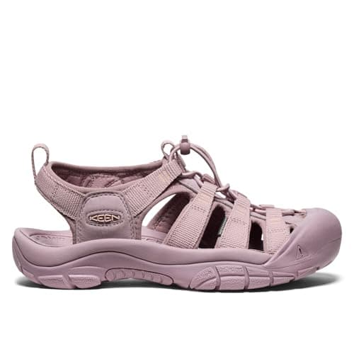 KEEN Women's Newport H2 Closed Toe Water Sandals, Monochrome/Toadstool, 9