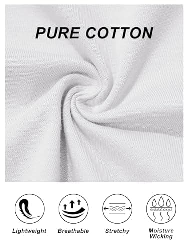 MAGCOMSEN Women's Crewneck T-Shirts Cotton Short Sleeve Casual Shirts Tee Tops Moisture Wicking Lightweight White, M — view 5