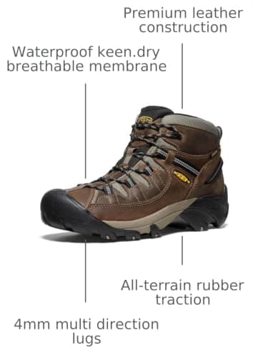 KEEN Men's Targhee 2 Mid Height Waterproof Hiking Boots — view 6