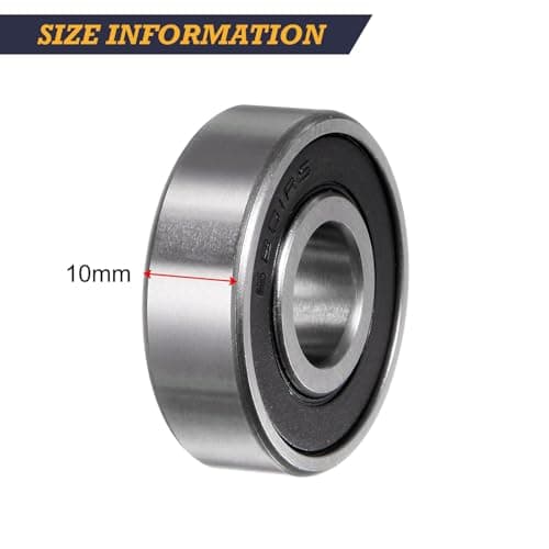 Oraivy 6201RS Bearings 5Pcs Double Rubber Seal Bearings Steel 12x32x10mm Deep Groove Ball Bearings — view 2