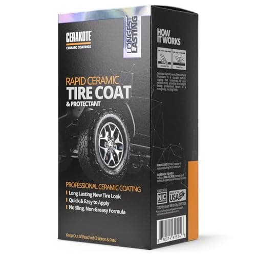 CERAKOTE® Rapid Ceramic Tire Coat - Long-Lasting Deep Black Tire Shine — view 6