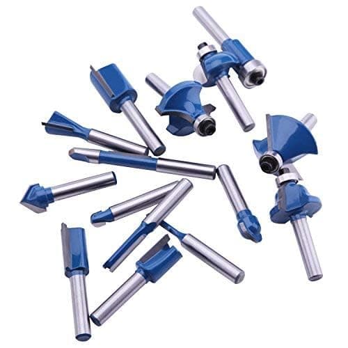 LU&MN Carbide Tipped Router Bits (15 PCS) with 1/4" Shank, Wood Milling Saw Cutter , All Purpose (Woodworking Tools for Home Improvement and DIY) — view 3