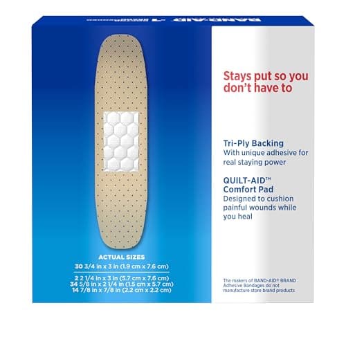 Band-Aid Brand Tru-Stay Sheer Strips Adhesive Sterile Bandages for First Aid & Wound Protection, Individually Wrapped Wound Care Bandages for Minor Cuts & Scrapes, Assorted Sizes, 80 ct — view 2