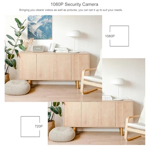 Photo Frame Camera 1080P WiFi, Motion Activated Hidden Camera Nanny Cam, Wireless Security Monitor for Home/Baby/Pet - Live Feed & Video Recording, Support iOS/Android — view 2