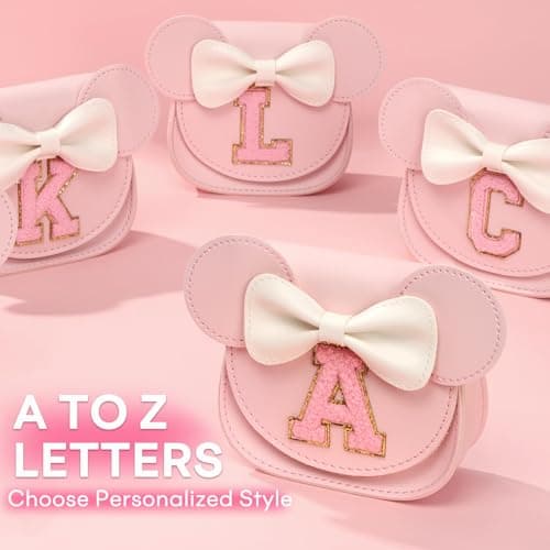 mibasies Toddler Purse Girl Gifts: Girls Birthday Gifts for 3-8 - Toys for Ages 2-4 Purse, Pink, Letter A — view 7