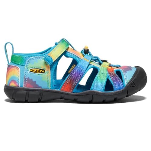 KEEN Little Kid's Seacamp 2 CNX Closed Toe Sandal, Vivid Blue/Original Tie Dye, 11 LK (Little Kid's) US
