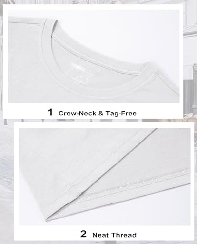 MAGCOMSEN Women's Crewneck T-Shirts Cotton Short Sleeve Casual Shirts Tee Tops Moisture Wicking Lightweight White, M — view 4