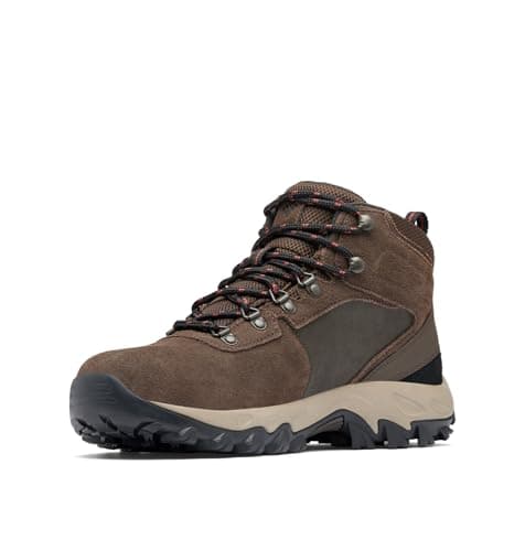 Columbia Mens Newton Ridge Plus II Suede Waterproof, Cordovan/Spice, 9 — view 4