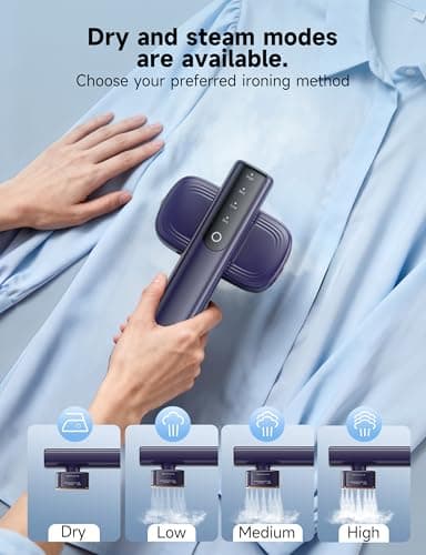 Steamer for Clothes,Sundu Portable 2-in-1 Steamer & Iron,100ml Tank,15s Heat-up,20 Min Steam,Wrinkle Remover,Garment Steamer for Travel, Home, Office(Aquamarine) — view 5