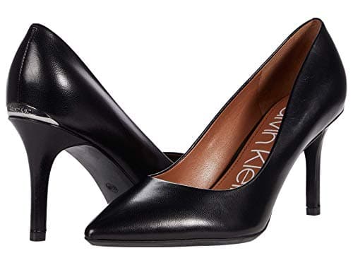 Calvin Klein Gayle Pump Black Leather 1 6.5 M