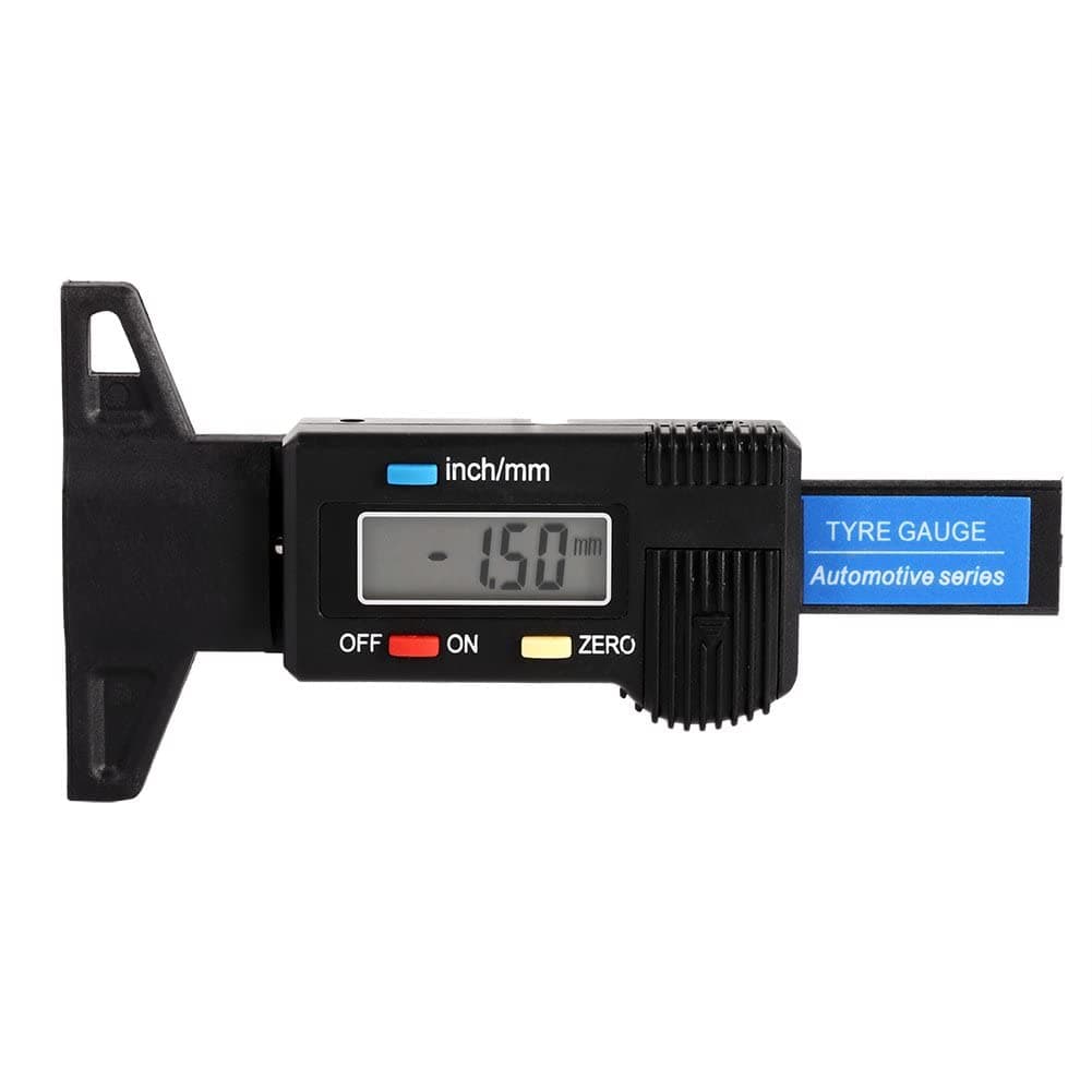 Tyre Tread Depth Gauge - 0-25.4mm/1Inch Portable Tread Depth Checker Tyre Depth Measure with LCD Display for Cars, Vans, Trucks — view 3