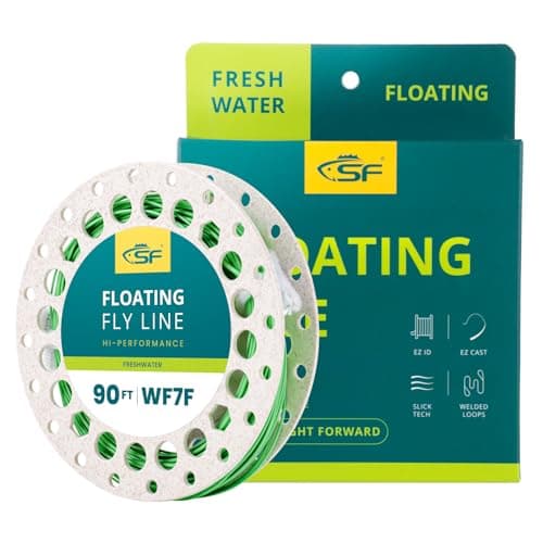 SF Fly Fishing Floating Line with Welded Loop Weight Forward Fly Lines # Grass Green 90FT WF7F