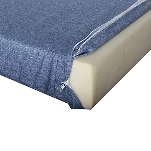 youngseahome Patio Seat Cushion Covers,Washable Slip Covers Replacement,Waterproof Outdoor Furniture Chair Cushion Pillow Seat Cover for Couch,Garden,Sofa,Denim Blue,22"×22"×4"(4 Covers Only) — view 6