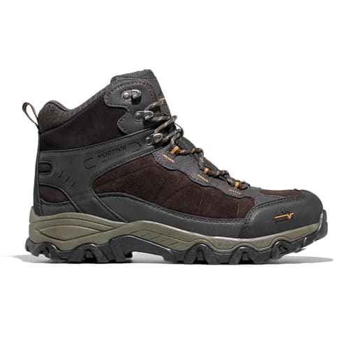 NORTIV 8 Men's Waterproof Hiking Boots Outdoor Backpacking Mountaineering Shoes,Size 11,Brown,JS19004M — view 2