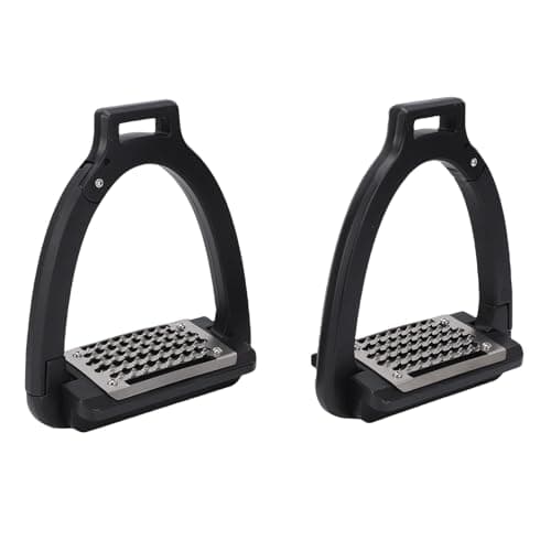 HEEPDD 1 Pair Horse Riding Stirrups, Alloy Side Opening Foot Stirrups with Anti Slip Pads, for Training Practice Show Jumping Dressage — view 5