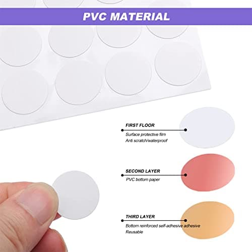 Screw Hole Covers Stickers, 1160 Pcs Self-Adhesive Screw Hole Cover Stickers White Furniture Cabinet Cap Covers Sealing Sticker 3 Size — view 2
