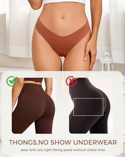 Take Talk Womens Underwear Seamless Thongs 9 Pack Sexy Panties No Show V-waisted Invisible Tangas Lingerie for Women — view 3