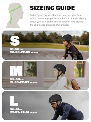 Nocihcass Black Skateboard Helmet,Bike Helmets for Adults Women Man - Commuter, Bike, Skate, Scooter, Longboard & Incline Skating - Shock-Absorbing, Highly-Protective & Premium Ventilation — view 5