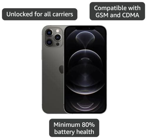 Apple iPhone 12 Pro Max 5G, US Version, 128GB, Graphite - Unlocked (Renewed) — view 2