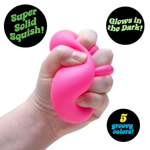 Schylling NeeDoh Nice Cube Glow - Squeeze Toy with a Super Solid Squish - Glows in The Dark - 2.25" Cube - Color May Vary (Pack of 1) — view 2