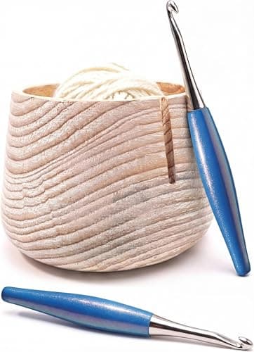 Furls Crochet Hook, Odyssey Blue, Nickel Plated Tip for Effortless Glide, Ergonomic Handle Crochet Hooks 7" (Odyssey Blue, M - 8.00MM)
