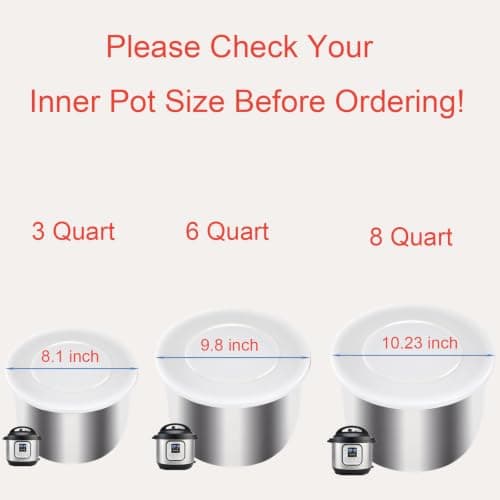 Silicone Lid for Instant Pot 3 Quart Inner Pot, 8.1-IN Reusable - BPA-Free