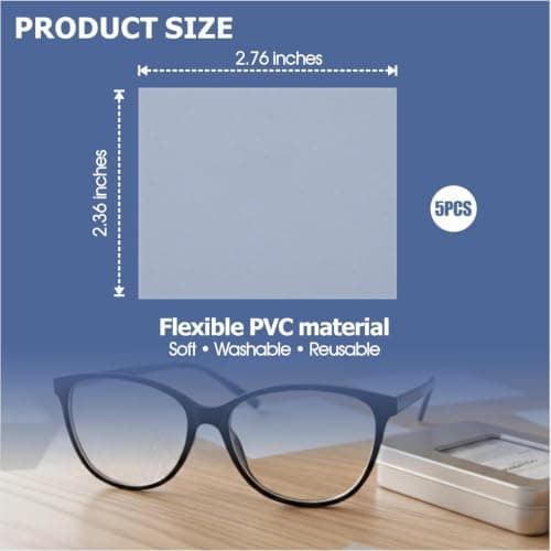 5 Pack Translucent Frosted Eye Patch for Glasses, Reusable Vision Patches for Lazy Eye, Amblyopia, Strabismus, Recovery Support