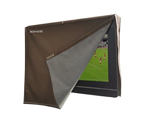 A1Cover Outdoor 50" TV Set Cover,Scratch Resistant Liner Protect LED Screen Best-Compatible with Standard Mounts and Stands (Tan) …