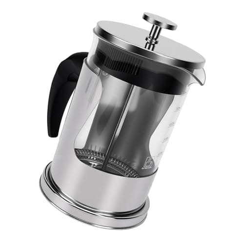 Asixxsix French Press Coffee Maker, 34 Oz 800ml High Borosilicate Glass Heat to Press, Cold Brew Maker with 80 Mesh Stainless Steel Filter for Home Travel (Woven 800ml) — view 8