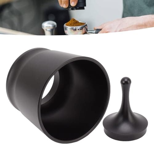 Black Aluminum Alloy Coffee Powder Picker, Large Capacity, Wear-Resistant, Coffee Dosing Ring Press for Home, Milk Tea Stores, Coffee Shops — view 2