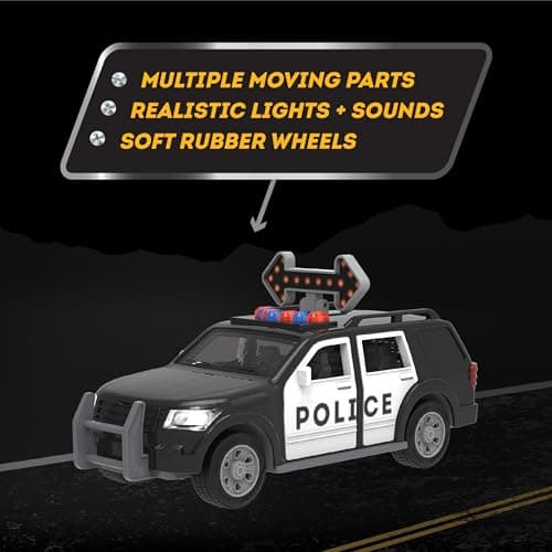 Driven by Battat – 7-Inch Police SUV Toy with Lights & Sounds, Rescue Vehicle for Boys & Girls, Durable Design, Realistic Details, Gift 3+ Years Toy for Kids — view 5