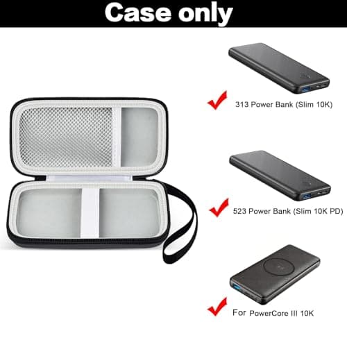 Power Bank Case for Anker 313/523 10000mAh Portable Charger, Hard Shell