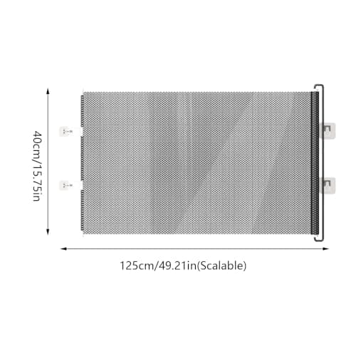 Retractable Dog Gate, Anti-Jumping Partition Fence for Dogs, No Drill Retractable Pet Safety Barrier, Reinforced Mesh Safety Barrier, Portable Indoor Mesh Gate, for Decks, Stairs, Doorways — view 5