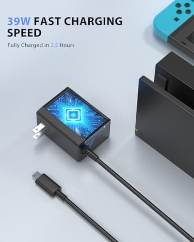TV Dock Station for Switch/Switch OLED Replacement 3-in-1 – Includes Original IC Module, AC Charger & High-Speed HDMI Cable, Supports 1080P HD Output & Console Charging (Not Compatible with Switch 2) — view 2