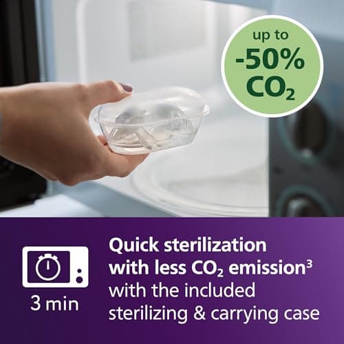 Philips Avent Ultra Air Day & Night Pacifiers - Orthodontic Design, for Babies 6-18 Months, Glow-in-the-Dark Version, Soft Silicone Symmetrical Nipple, BPA-free, 2 Sterilizing Cases, 4 Pack, SCF087/32 — view 5