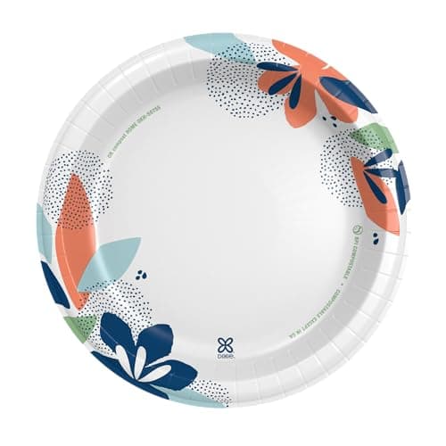Dixie Large Paper Plates, 10 Inch, 54 Count, 2X Stronger*, Microwave-Safe, Soak-Proof, Cut Resistant, Disposable Plates For Everyday Breakfast, Lunch, & Dinner Meals