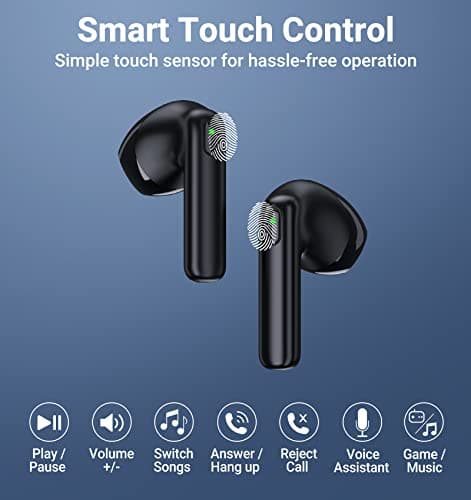 Wireless Earbuds, Bluetooth 5.3 Noise Cancelling Ear Buds with Charging Case, Digital Power Display Bluetooth Earbuds for Sport — view 5