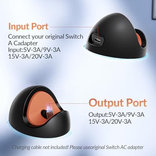 Gorixer Switch Charging Dock for Nintendo Switch 2/1/Lite/OLED — view 4