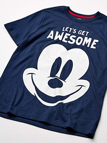 Spotted Zebra Boys' Kids Disney Star Wars Marvel Short-Sleeve T-Shirts, 4-Pack Mickey Awesome, Medium — view 2