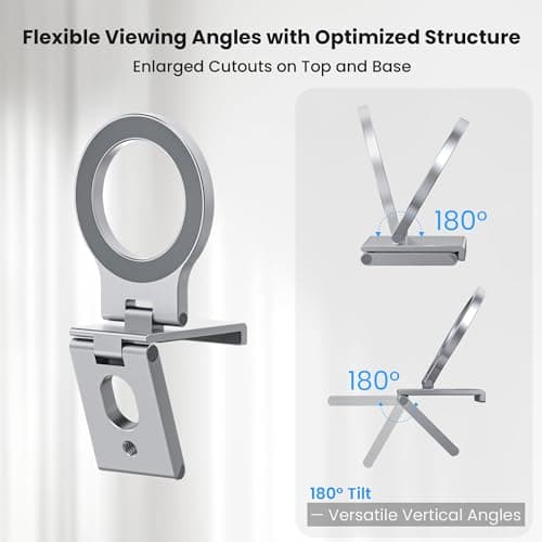 Itramax Continuity Camera Mount for iMac&Desktop Monitor,Magnetic iPhone Webcam Stand,Adjustable Phone Webcam Holder for MagSafe iPhone 17 Pro/16/15/14/13/12/11/XR/XS,Mac,Apple TV 4K,Studio Display — view 2