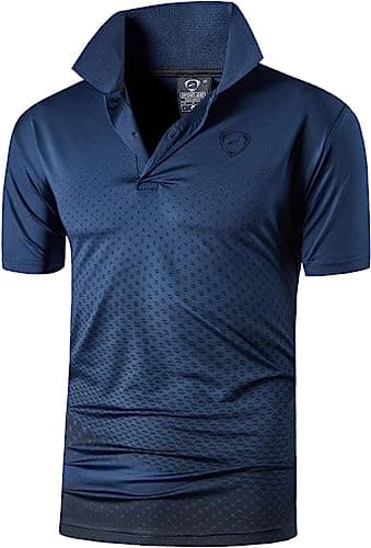 jeansian Men's Short Sleeve Fit Sport Polo Tee Shirts T-Shirts Tshirt Tops Poloshirt Golf Tennis Pickleball LSL195_Navy_L — view 2