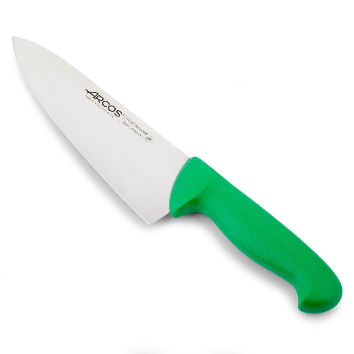 Arcos Serie 2900 - Cuchillo Santoku con Alveolos - Hoja de Acero Inoxidable Nitrum de 180 mm - Mango inyectado en Polipropileno Color Rojo — view 19
