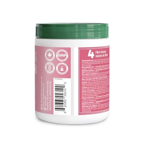 Organika Canadian-Made Belli Bliss Fibre | High Fibre Blend, 4 Diverse Sources of Fibre | Supports Digestive Health, Constipation Relief, Weight Control - Raspberry, 450g — view 4