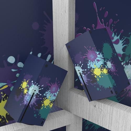 PlayVital Splattering Paint Custom Vinyl Skins for Xbox Series X, Wrap Decal Cover Stickers for Xbox Series X Console Controller — view 4