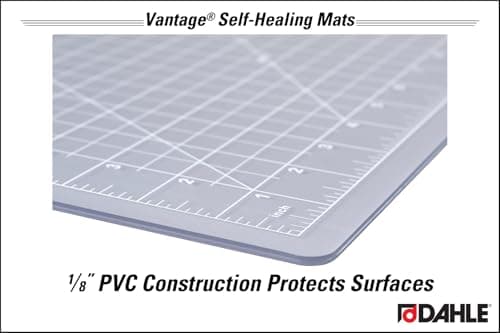 Dahle 10680 Vantage Self-Healing Cutting Mat, 9" x 12", Crystal Clear, 5 layer PVC Construction, 1/2" Grid Lines, Self Healing for Maximum Durability, Perfect for Cropping Photos, Sewing, and Crafts — view 7