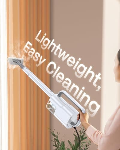 10-in-1 Steam Mop with Detachable Handheld Steamer,350ml Tank, 10s Heat-Up, 248°F Steam Cleaner, 2-Level Control and Swivel Head for Floor,Carpet,Tiles, BBQ grill,Car Accessories Clean White — view 6