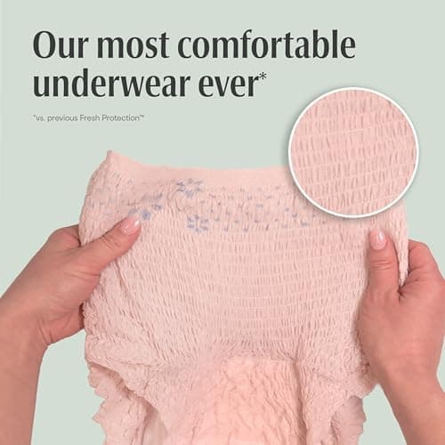 Depend Fresh Protection Adult Diapers, Incontinence Underwear for Women, Disposable, Maximum, Small, Blush, 19 Count, Packaging May Vary — view 4