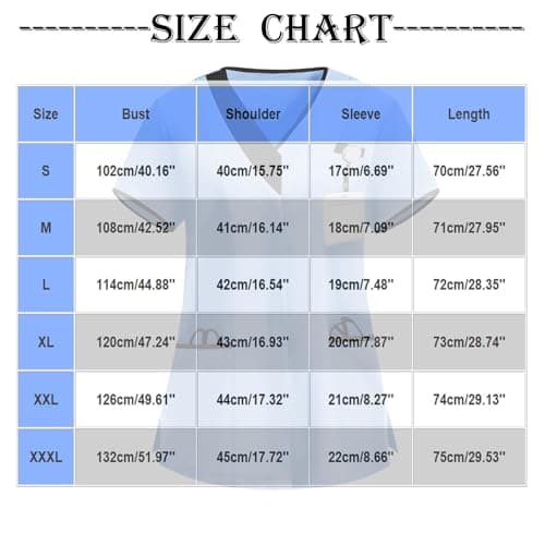 Women's V-Neck Scrub Top with Pockets Stretch Loose Casual Short Sleeve Work Blouse Nurse Uniforms Medical Scrubs Shirt — view 2