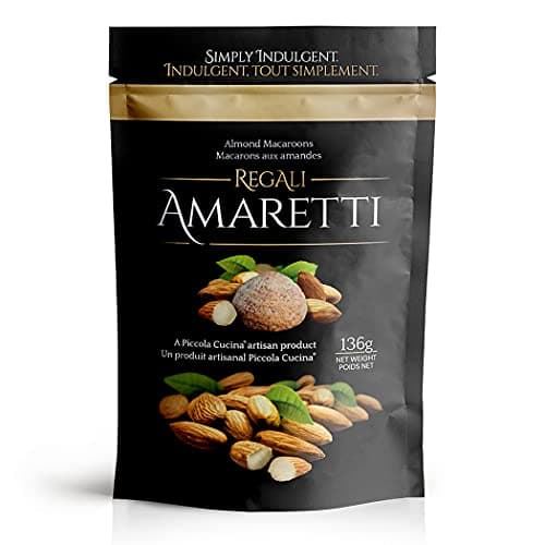 Piccola Cucina Regali Amaretti Italian Almond Macaroon Cookies - 136 g - Gluten Free, Dairy Free