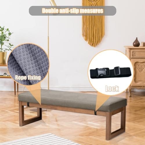 Kimgull Bench Cushions Indoor Sofa Seat Pad Dining Shoes Stadium Patio Furniture Garden Hallway Camper Mat, 39.4X19.7X1.97In,Sky Blue — view 3